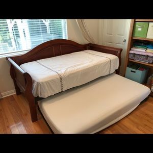 Wooden bed Frame with mattress